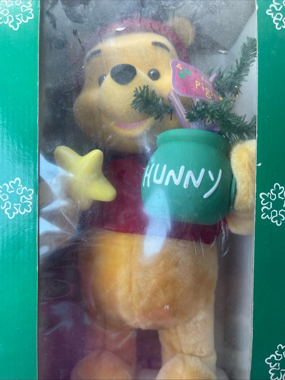 Disney Winnie the Pooh Plush with Green Hunny Pot and Yellow Star